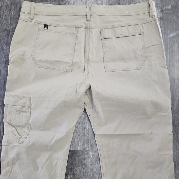 PrAna Zion Straight Fit Stretch Roll Up Pants Belted  Snap Roll Up 40 - Picture 9 of 10